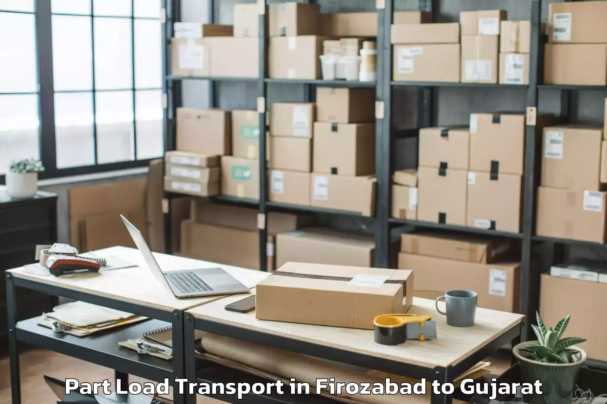 Book Firozabad to Kotiya Part Load Transport Online